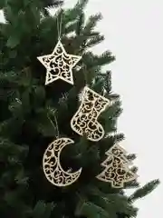 Подарочный набор ёлочных игрушек из дерева