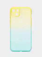 Желтый чехол для iPhone (Айфон) 7, 8, SE, XR, XS, 11, 12, 13, 14, 15, mini, Pro, Plus, Max прозрачный с градиентом