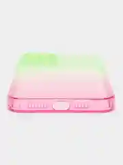 Конфетный чехол для iPhone (Айфон) 7, 8, SE, XR, XS, 11, 12, 13, 14, 15, mini, Pro, Plus, Max прозрачный с градиентом