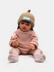 Пудровый кукла "Реборн" (Reborn), 55 см, интерактивная, с аксессуарами