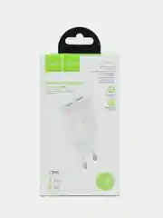 Белый сетевое зарядное устройство HOCO C88A, 2.4А, USB x 2