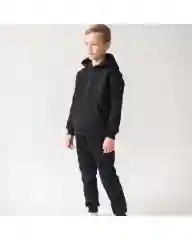 Черный костюм спортивный, детский, утепленный