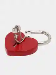 Красный свадебный замок фольгированный, с ключом