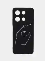 Бежевый меланж силиконовый чехол для Infinix NOTE 30, с принтом, с рисунком Инфиникс Ноут 30
