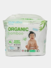 Трусики-подгузники MARABU Organic Bamboo XL ,12+ кг, 36 штук