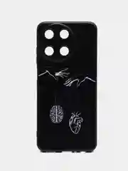 Серый металлик силиконовый чехол для Realme 11 4G, с принтом, с рисунком, Реалми 11 4 Джи