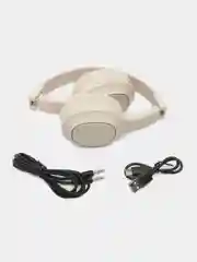 Молочный беспроводные полноразмерные наушники Hoco W46, Bluetooth, AUX, с микрофоном