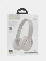 Молочный беспроводные полноразмерные наушники Hoco W46, Bluetooth, AUX, с микрофоном