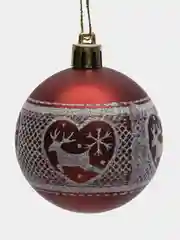 Красный набор елочных шаров, разные цвета, 9 штук, 6 см