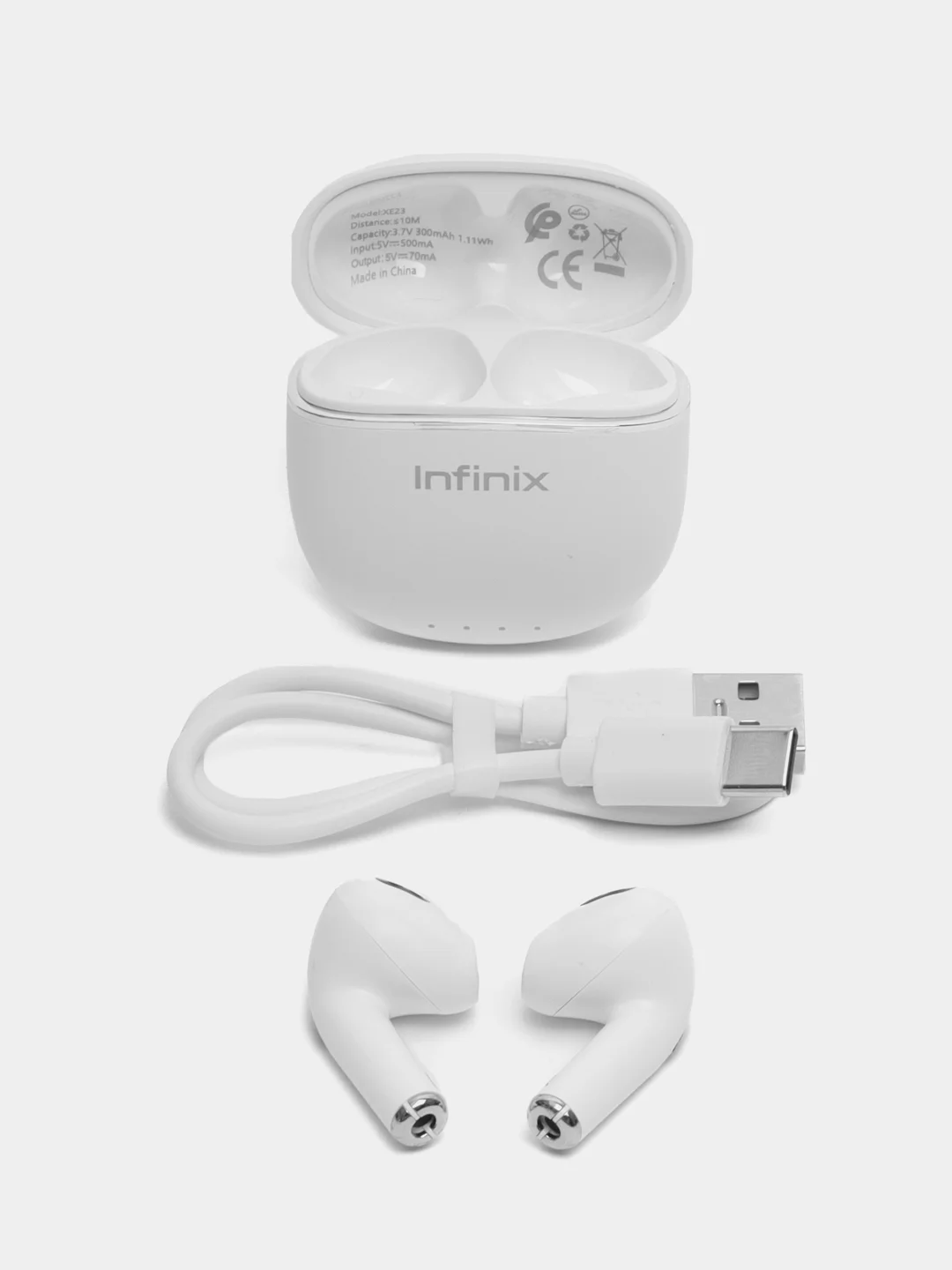 Белый наушники Infinix Buds Lite XE23