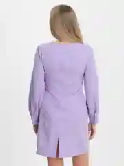 Лавандовый платье женское, с длинным рукавом