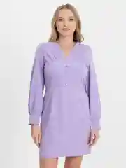 Лавандовый платье женское, с длинным рукавом