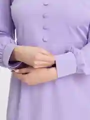 Лавандовый платье женское, с длинным рукавом