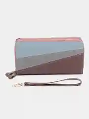 Бордовый кошелек женский с двойным замком
