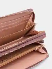 Бордовый кошелек женский с двойным замком