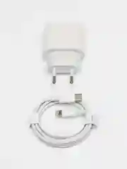 Белый зарядное устройство для iPhone Type-C, 20W, Lightning в комплекте, подарок на 8 марта