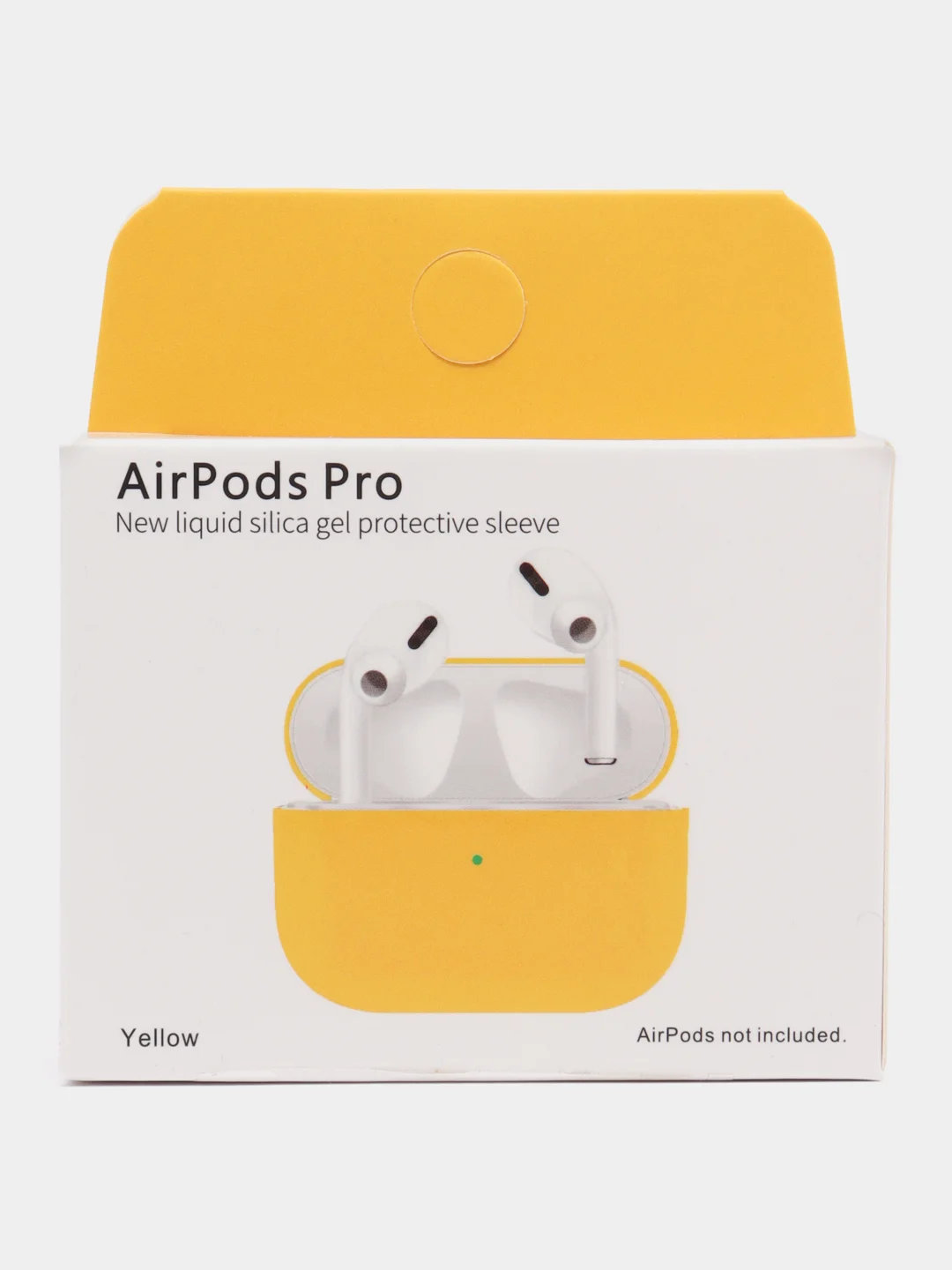 Желтый чехол-кейс для наушников AirPods Pro, силиконовый