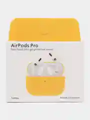 Желтый чехол-кейс для наушников AirPods Pro, силиконовый