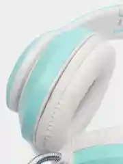 Голубой наушники беспроводные/проводные детские, Bluetooth, с кошачьими светящимися ушками