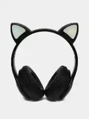 Угольный наушники беспроводные/проводные детские, Bluetooth, с кошачьими светящимися ушками