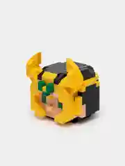 Желтый детский 3D-конструктор для мальчиков, развивающая игрушка, фигурка Человек-паук, Марвел