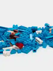 Голубой детский 3D-конструктор для мальчиков, развивающая игрушка, фигурка Человек-паук, Марвел