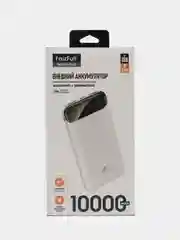 Белый внешний аккумулятор, 10000 мАч, USB Type-A/Type-C, портативный