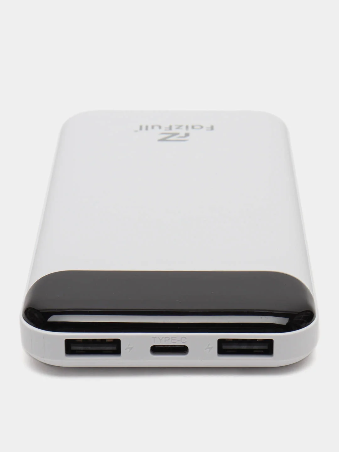 Белый внешний аккумулятор, 10000 мАч, USB Type-A/Type-C, портативный