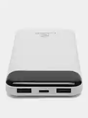 Белый внешний аккумулятор, 10000 мАч, USB Type-A/Type-C, портативный