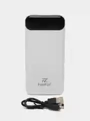 Белый внешний аккумулятор, 10000 мАч, USB Type-A/Type-C, портативный