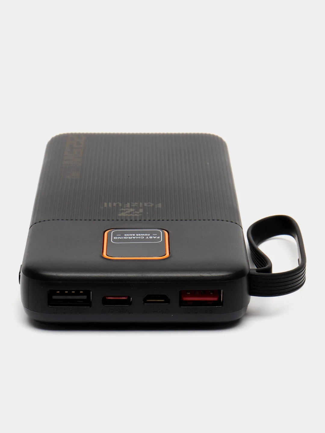 Белый power Bank, Повербанк с быстрой зарядкой, со встроенными кабелями, Lightning, Type-C