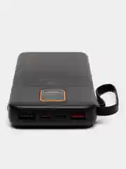 Белый power Bank, Повербанк с быстрой зарядкой, со встроенными кабелями, Lightning, Type-C