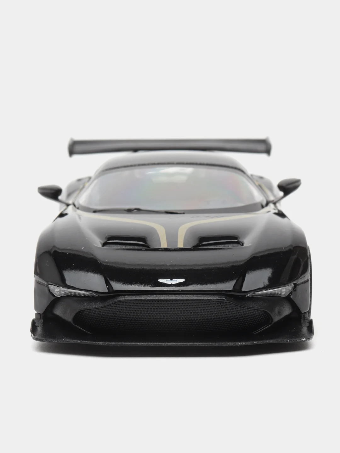 Черный металлическая машинка Kinsmart, 1:38, Aston Martin Vulcan, с принтом, KT5407DF
