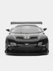 Черный металлическая машинка Kinsmart, 1:38, Aston Martin Vulcan, с принтом, KT5407DF