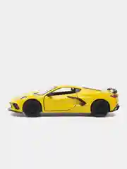 Желтый металлическая машинка Kinsmart, 1:36, Chevrolet Corvette Stingray C8, с принтом, KT5432DF