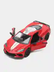 Красный металлическая машинка Kinsmart, 1:36, Chevrolet Corvette Stingray C8, с принтом, KT5432DF