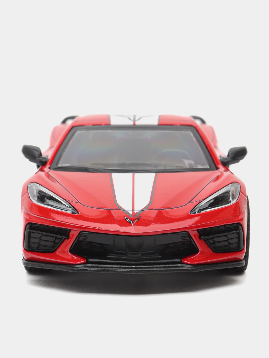 Красный металлическая машинка Kinsmart, 1:36, Chevrolet Corvette Stingray C8, с принтом, KT5432DF