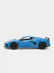 Синий металлическая машинка Kinsmart, 1:36, Chevrolet Corvette Stingray C8, с принтом, KT5432DF