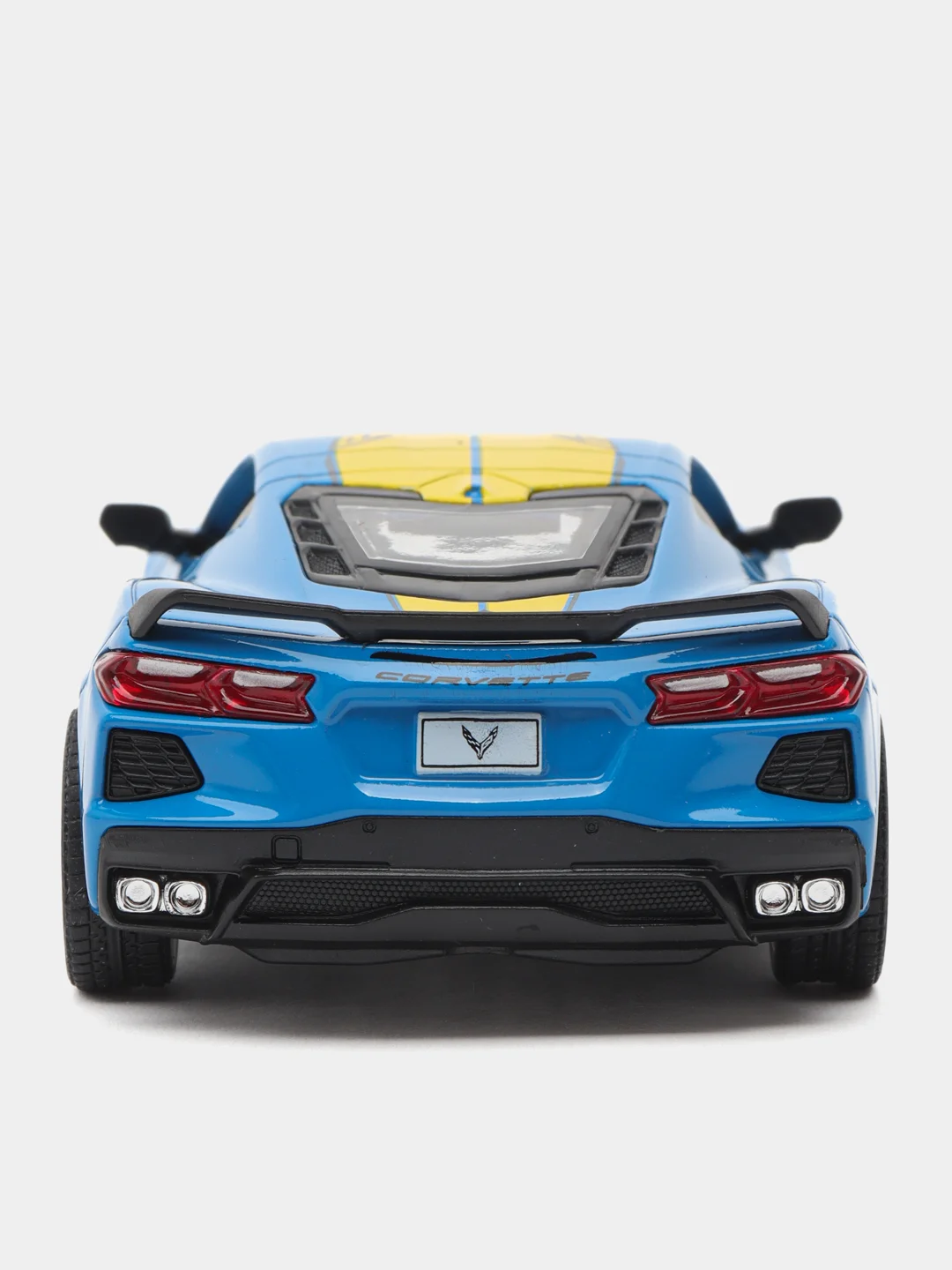 Синий металлическая машинка Kinsmart, 1:36, Chevrolet Corvette Stingray C8, с принтом, KT5432DF