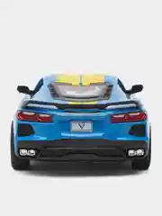 Синий металлическая машинка Kinsmart, 1:36, Chevrolet Corvette Stingray C8, с принтом, KT5432DF