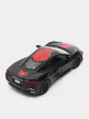 Черный металлическая машинка Kinsmart, 1:36, Chevrolet Corvette Stingray C8, с принтом, KT5432DF