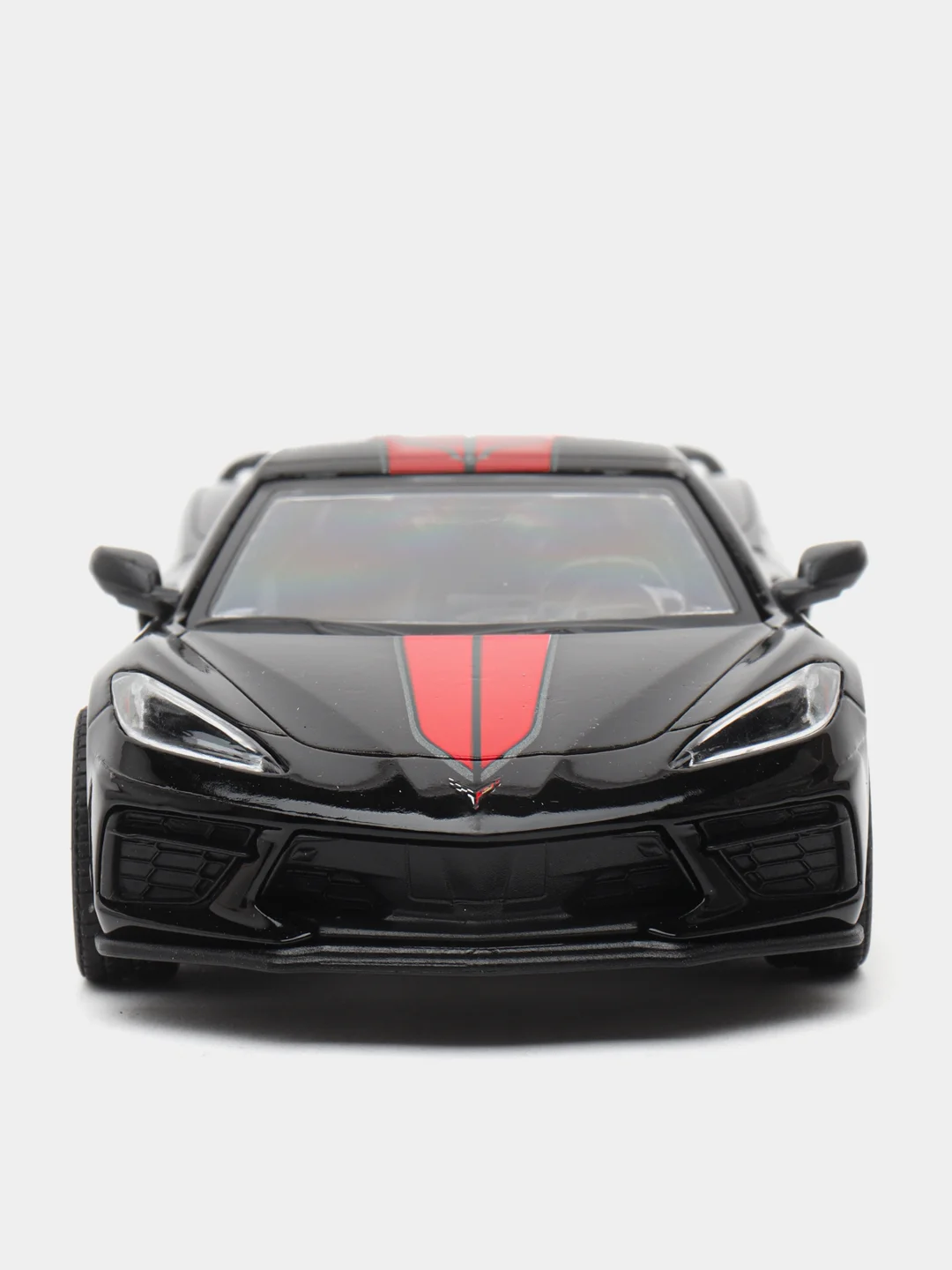 Черный металлическая машинка Kinsmart, 1:36, Chevrolet Corvette Stingray C8, с принтом, KT5432DF