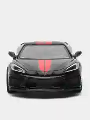 Черный металлическая машинка Kinsmart, 1:36, Chevrolet Corvette Stingray C8, с принтом, KT5432DF