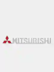 Серебряный логотип-шильдик Mitsubishi Митсубиси 17 х 2 см