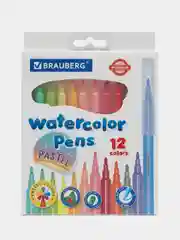 Фломастеры пастельные BRAUBERG Premium, 12 цветов