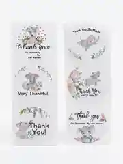 Ледяной набор наклеек с надписью "Thank you", "Спасибо"