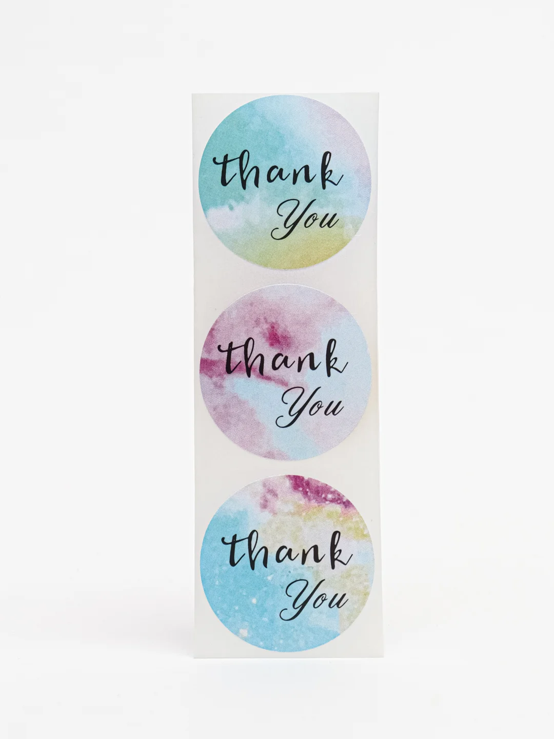 Сиреневый набор наклеек с надписью "Thank you", "Спасибо"