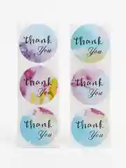 Сиреневый набор наклеек с надписью "Thank you", "Спасибо"