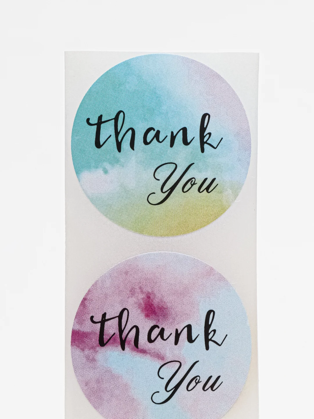 Сиреневый набор наклеек с надписью "Thank you", "Спасибо"