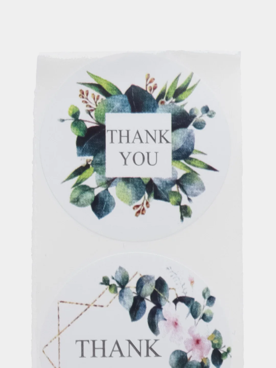 Лесной зеленый набор наклеек с надписью "Thank you", "Спасибо"